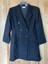 Anne Klein Black Buttoned Tailored Jacket Size 10
