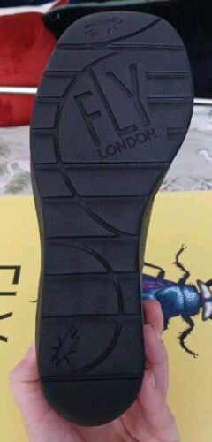 Sandalias de cuña FLY LONDON metálicas plateadas BORGOGNA de cuero con plataforma Reino Unido 5 - Imagen 18 de 22