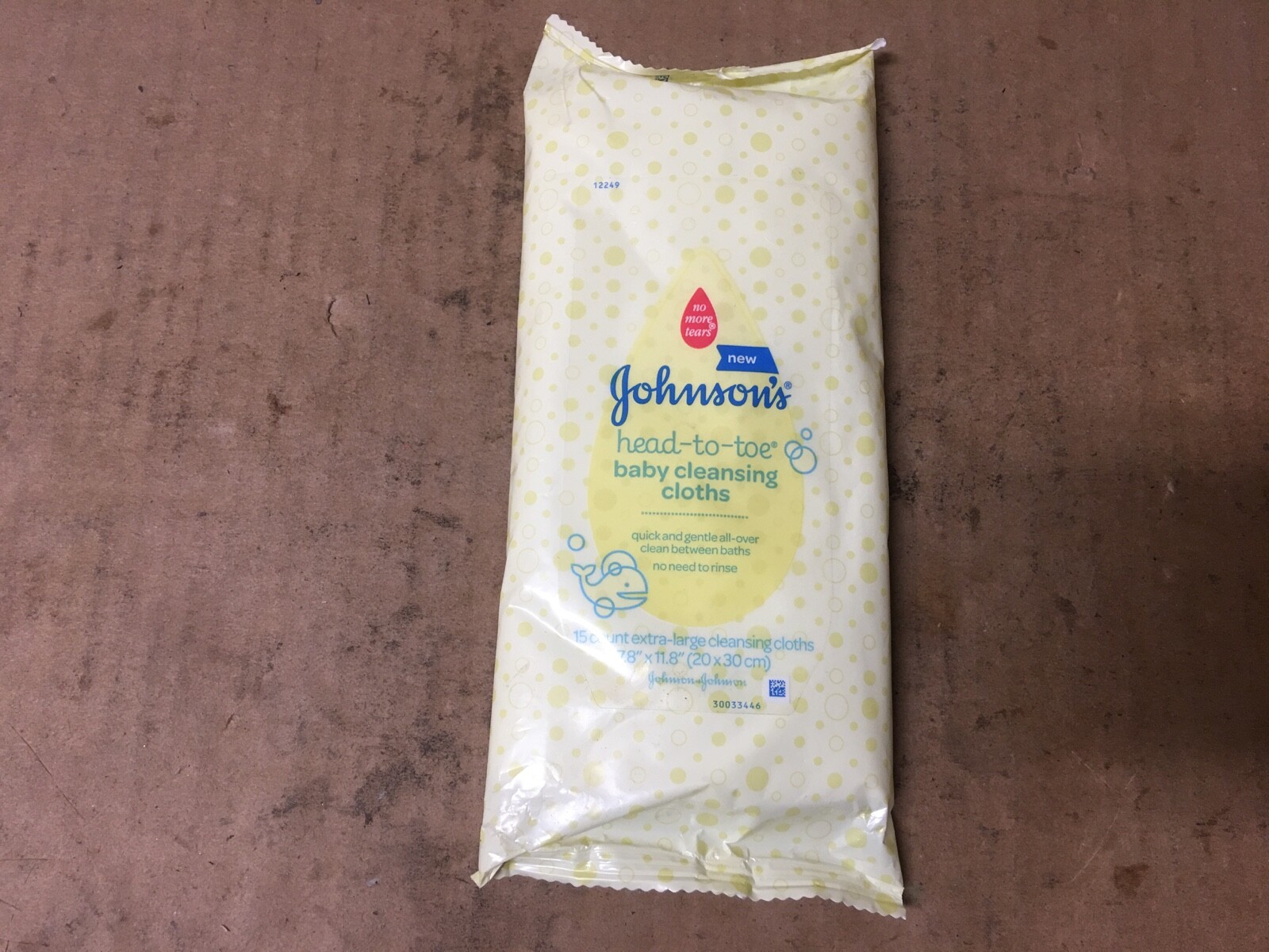 johnson's head to toe baby cleansing cloths