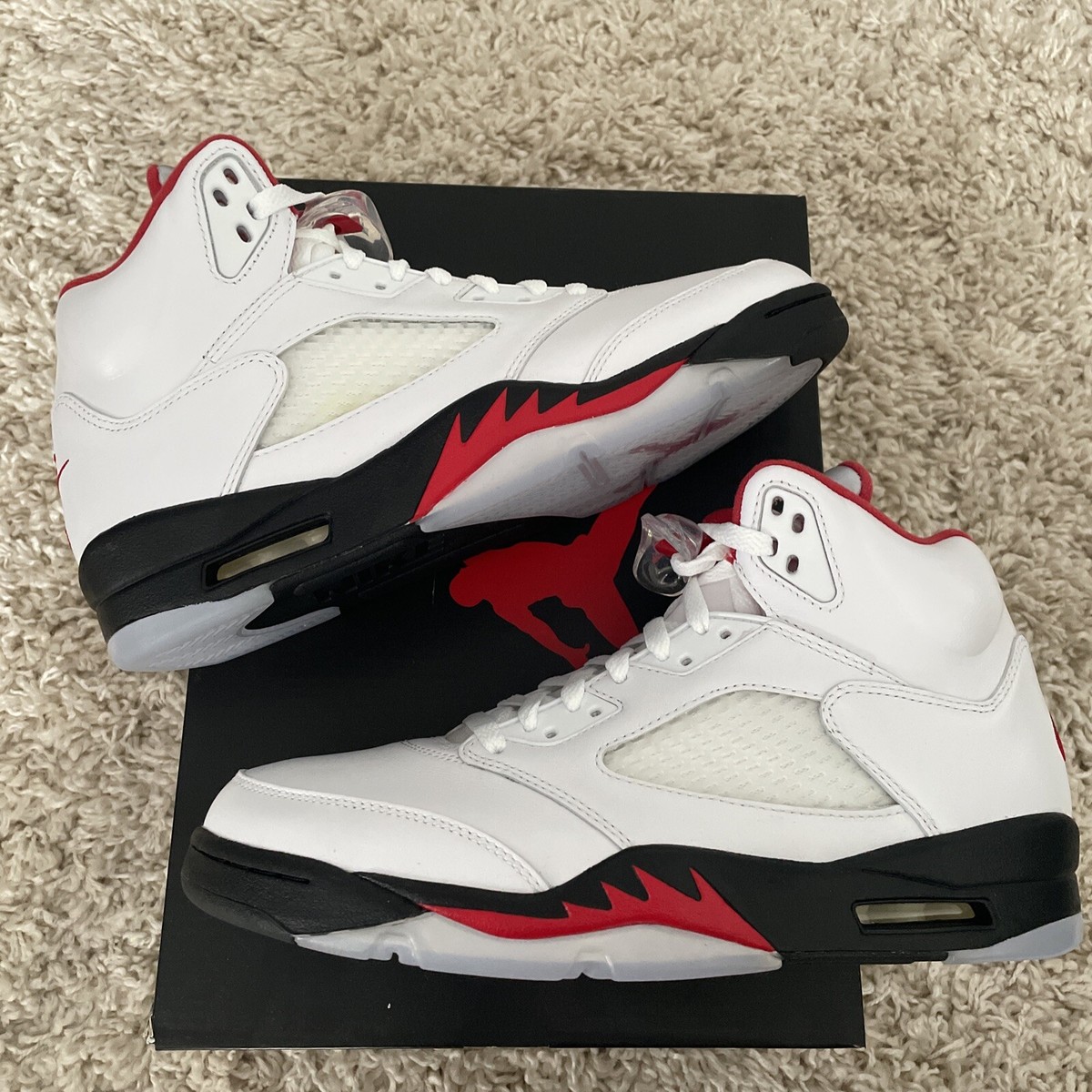 DS Size 9.5 - Nike Jordan 5 Retro Mid Fire Red 194495553384 | eBay