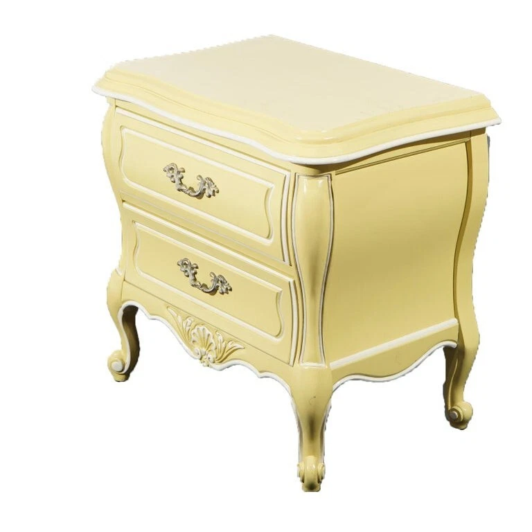 Par de soportes de extremo de bomba de dos cajones de nogal americano estilo provincial francés siglo XX Foto 2 de 4