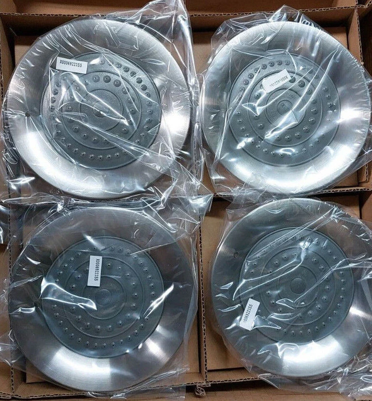 (4|8 Pack) Delta RP61181BN Round Shower Head Brushed Nickel, 6", 2 GPM, Bathroom