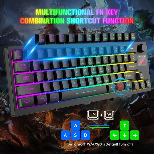 ZIYOULANG T50 Wireless Membrane Gaming Keyboard& Mouse Combo Set with Knob - 第 13/27 張圖片