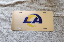 Los Angeles Rams Football Mirror Reflective Novelty License Plate Tag 6x12 In