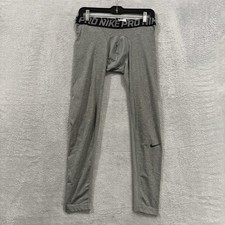 Nike Pro Dri-FIT Compression Leggings Men's Large Training Gym Combat Gray