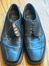 ECCO Men s Black Leather Oxford Dress Shoes Lace-Up Square Toe US 13 M