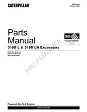 Caterpillar Cat 319D L 319D LN Excavator Parts Catalog Manual SEBP4862