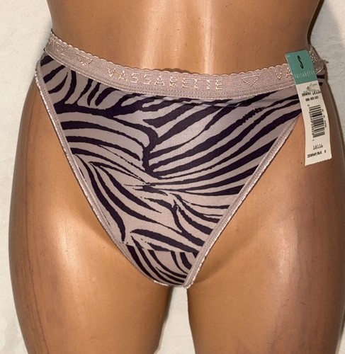 Neu mit Etikett Vintage Vassarette Satin Stretch zweite Haut Tanga Höschen Gr. S
