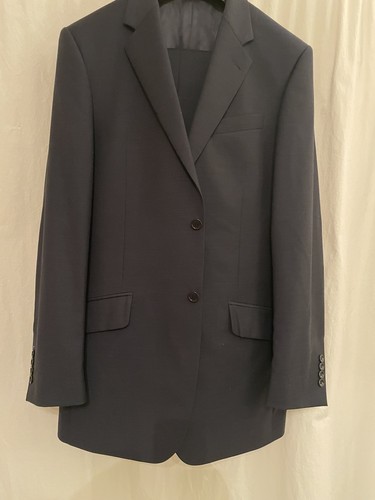 Austin Reed Navy Pure Wool 2 Piece Suit -Jacket 40L -Trousers 34L - Picture 6 of 9