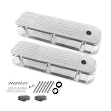 For Chevy Bbc 396 427 454 502 1965-1995 Ball Milled Polished Tall Valve Covers