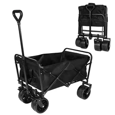 Heavy-Duty 19.33 Cu. Ft. Waterproof Fabric, Metal Frame Garden Cart, Collapsible