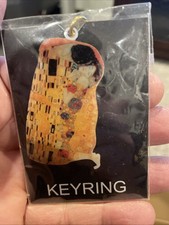 Gustav Klimt Painting Keychain Tag Charm The Kiss Der Kuss