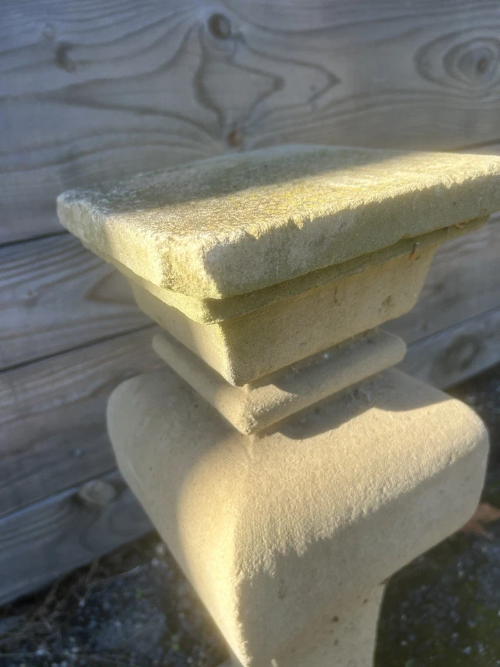 Balustre Pierre de Taille Ancien Grès Sculpté Époque XVIIIeme Colonne Socle - Photo 3/4