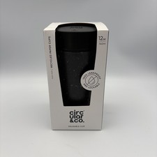 Circular & Co Reusable Coffee Cup 12oz 100% Leakproof Travel Mug BPA Free Black