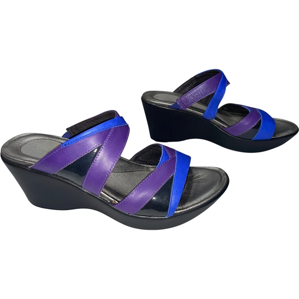 Sandálias anabela preta roxa azul sereia NAOT tamanho: UE 41 / EUA 10 -10,5 - Imagem 3 de 4
