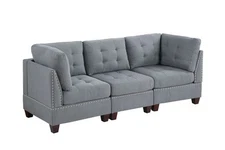 Gray Modular 3-Piece Furniture Set