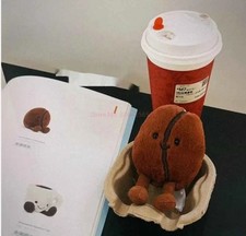 Jellycat Coffee Bean Plush Keychain Bag Charm Cute Backpack Pendant Gift