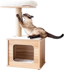 Flingo 2-Level Cat Tree for Small Cats  Kittens with Replaceable