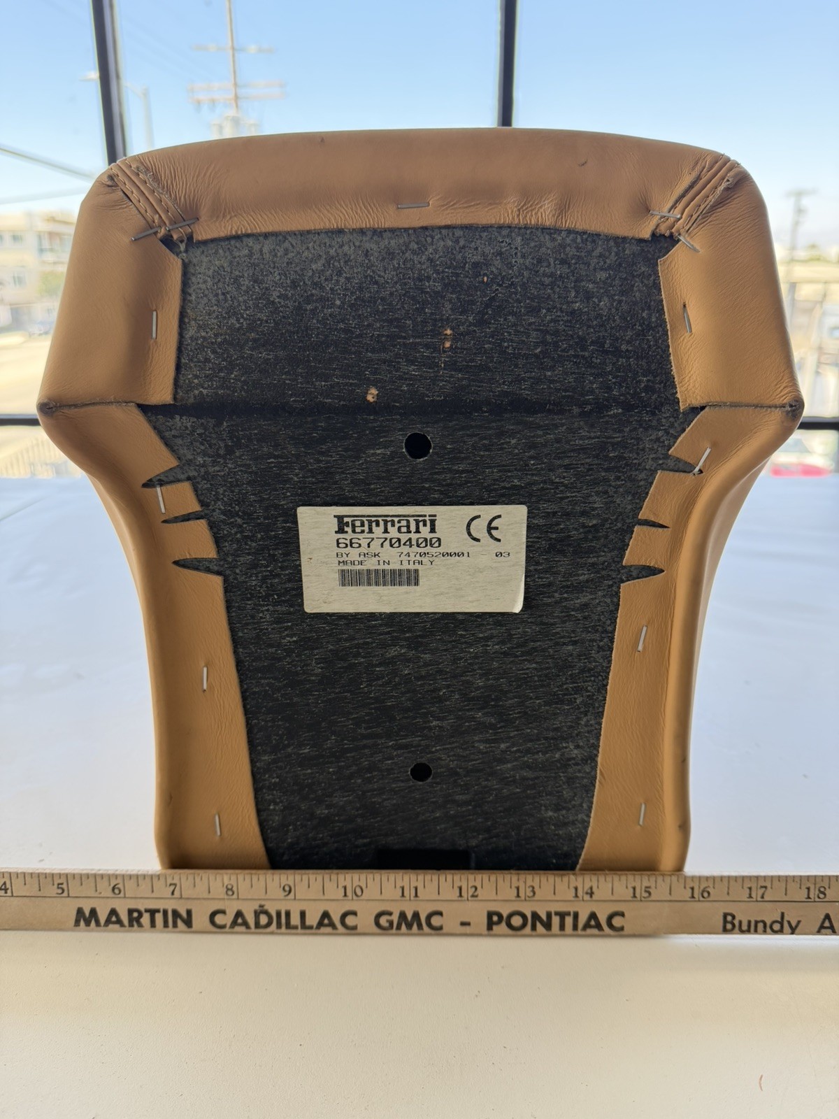 EB1391 2006 06 FERRARI F430 SPYDER REAR SUBWOOFER BOX TAN STITCH