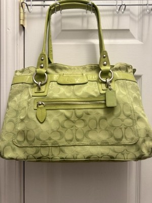 バッグ Y2K COACH Penelopi Signature Tote Bag Coach Signature Penelope F14692 Shoulder Bag Lime Green Y2K | eBay