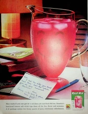 Original 1959 Food & Beverage Ad: Kool-Aid Instant Soft Drink Serve with Ice