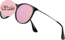 Vintage round Polarized Sunglasses for Women Men Classic Retro Trendy Designer S
