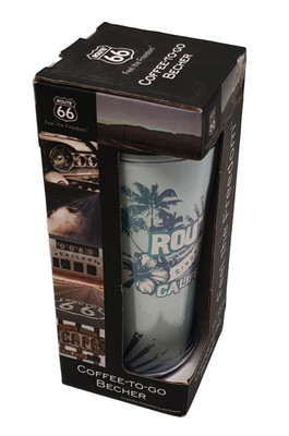 Route 66 Coffee To Go Becher Set 2x 300ml Feel The Freedom Neu USA Kaffee Urlaub