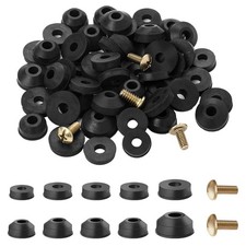 58 pack faucet washer assortment kit flat beveled rubber repairing leaks