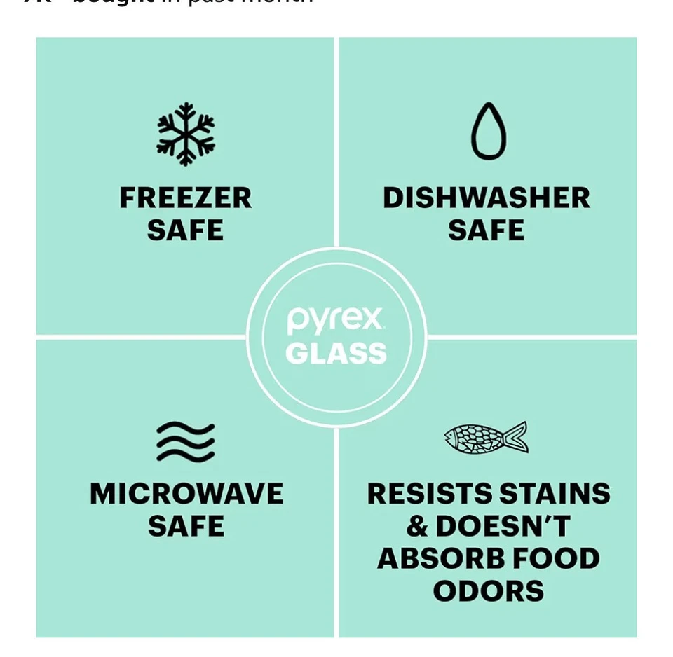  24 PC Pyrex Simply Store  Glass Storage Containers Set 1,2, & 3 Cup Meal Prep  - Image 4 of 4