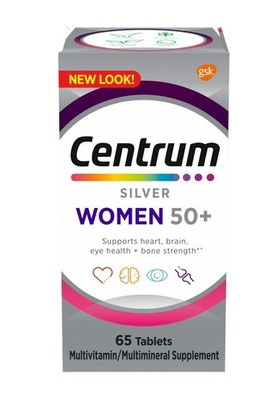 Centrum Silver Women 50+ Multivitamin 65 Tablets exp: 07/2027