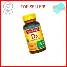 Nature Made Vitamin D3 2000 IU 50 mcg , Vitamin D Supplement for Bone, Teeth, M