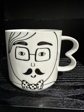 The English Tableware Co. Dapper Gentleman Mug Mustache Bowtie Glasses