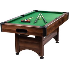 GAMES PLANET&reg; 6 ft Billardtisch Trendline, braun/gr&uuml;n