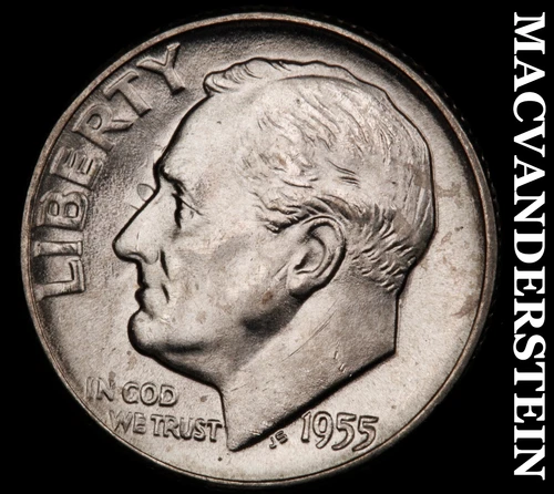 1955 Roosevelt Dime- Silver Choice Gem Brilliant Uncirculated Luster #i7834