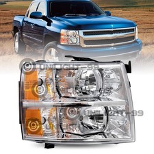 For 2007-2014 Chevy Silverado 1500 2500hd Chrome Headlight Passenger Right Side