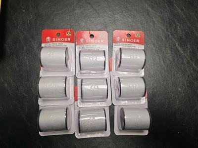 Singer 150yd All Purpose Sewing Thread  White Lot Of 9 Spools