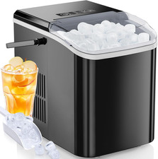 Ice Maker Machine with Handle,26Lbs in 24Hrs,9 Ice Cubes in 6 Mins