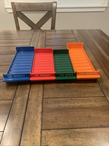 MAJOR METALFAB INC Bank Coin Trays Penny, Nickels Dimes, Quarters