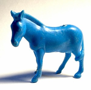 VINTAGE PLASTIC TOY DONKEY MULE FARM ANIMAL BARNYARD FIGURINE