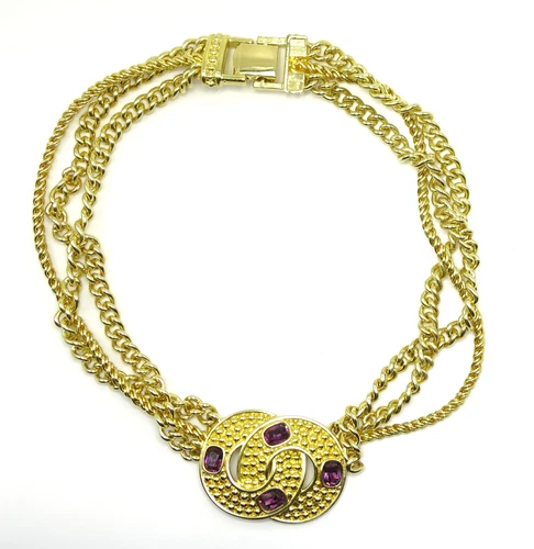 Vtg S.A.L Swarovski Goldtone Amethyst Costume Jewelry Necklace - NO RESERVE! - 2