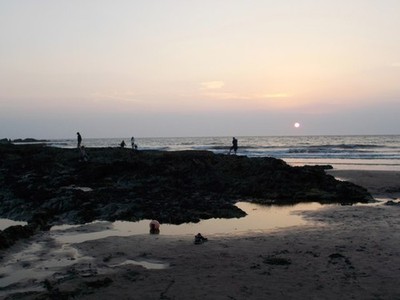 Foto 6x4 Borth Beach Upper Borth Erkundung bei Sonnenuntergang c2013