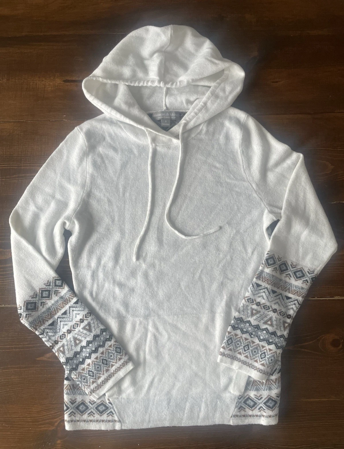 Krimson Klover Hailey Hoodie Lightweight Sweater Wool Blend Women's Size S $160