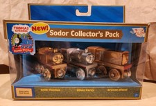 Thomas  Friends Wooden Railway Sodor Collector  s Pack Gold Silver Bronze