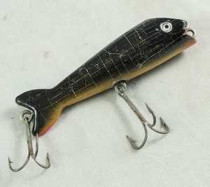 Panneau Métallique Publicitaire Vintage Wood's Lures - Décoration Atelier 9x12 Pouces