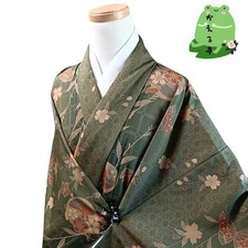 Kaerutei Ka22 Kimono, Synthetic Fiber, Washable Kimono, Plump, Tall Size,