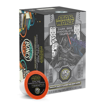 Star Wars Dark Side, Chocolate Truffle Flavored Coffee Pods, Low Acid Medium Roa