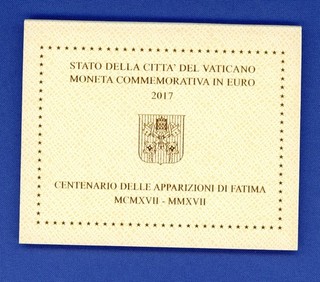 Vatikan 2 EURO 2017 Marienerscheinung von Fatima in Original Folder