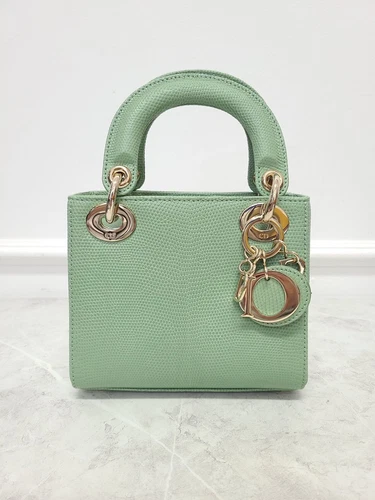 Mini sac Dior femme lézard vert exotique 78467278
