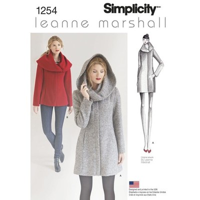 SIMPLICITY 1254 Schnittmuster Misses Damen Jacke & Mäntel Größe 4-12 ungeschnitten