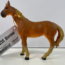 Toysmith Wild West Horses Palomino Figure 2007 5" Vinyl Toy Horse Brown Tan